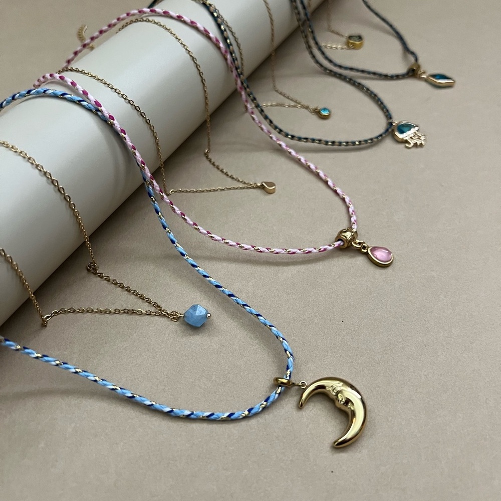 Handmade Layered Necklace: Gold Plated Stainless Steel, Boho Hippie Y2K